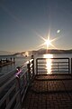 Waterfront Park with fire boat practicing in the background, Kelowna, British Columbia, Canada (18 megapixels)