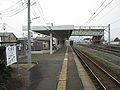 A view of the platforms and tracks.