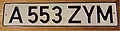 Vehicle registration plate of Kazakhstan