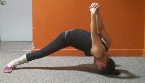 Humble Warrior Pose, Baddha Virabhadrasana, a variant of Virabhadrasana I[17]