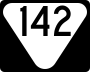 State Route 142 marker