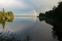 Вид на водохранилище на реке Кубрь