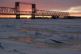 Северодвинский мост. Январь 2008 года