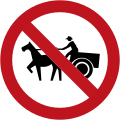 No animal-drawn vehicles