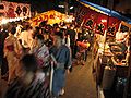 Food and crafts adorn every street during the festival.