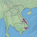 Image 8Southern Annamites montane rain forests: ecoregion territory (in purple) (from Geography of Cambodia)