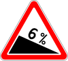 Steep descent