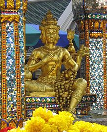 Brahma statue at the Erawan Shrine, Bangkok