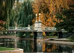 Lagoon bridge in the Boston Public Garden, 1989