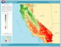 Average annual precipitation for California.