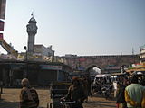 Faizabad Chowk, the city centre with its clock tower.