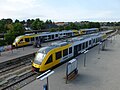 Train set of type Lint 41 in Hillerød, Hillerød Station.