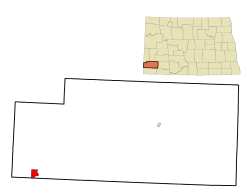 Location of Marmarth, North Dakota 58643