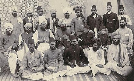 Mirza Ghulam Ahmad with some of his companions at Qadian