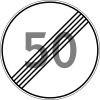 End of speed limit