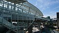 YVR–Airport station's platform and west portal; the station is the terminus of the Canada Line's airport branch.