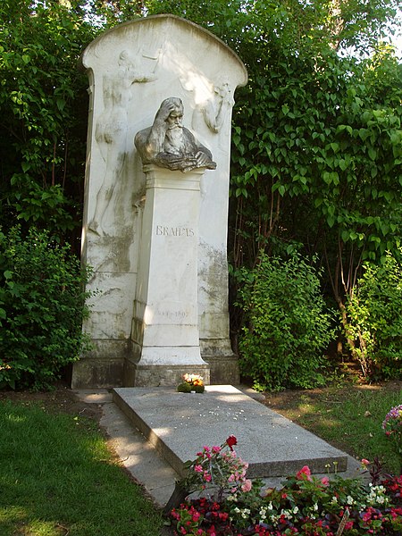 Archivo:Zentralfriedhof Vienna - Brahms.JPG