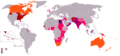 Anachronous map of the British Empire