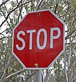 A stop sign in Australia