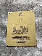 Plaque in honour of the alpinist William Paton Ker, Old Church cemetery, Macugnaga, Italy