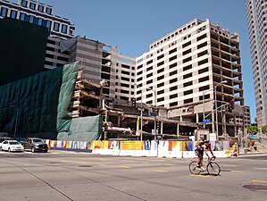 Wilshire Grand Hotel demolition, 2013[20]