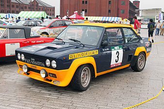 Fiat Abarth 131 rally car with "OlioFiat" livery