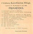 Image 6A flyer with a proposed agenda for the Great Seimas of Vilnius; it was rejected by the delegates and a more politically activist schedule was adopted (from History of Lithuania)