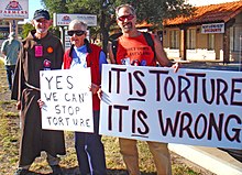 Vitale, Rice and Haber at Ft. Huachuca Arizona protest