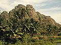 Maruthuvazhmalai (or medicinal) Hill, near Kanyakumari. Legend has it that God Hanuman dropped the hill/rock while flying to Lanka to save sita.