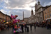 Christmas market at Piazza Navona in Rome, Italy