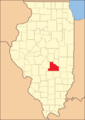 Shelby County in 1843, reduced to its present borders