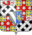 An escutcheon of pretence, as borne by the French family de Champagne-La Suze.