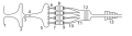 Diagram of piston engine with (from left to right): 1.) Ram-air intake, 2.) Air filter, 3.) mass flow sensor, 4.) butterfly valve, 5.) air box, 6.) intake runners, 7.) intake valve, 8.) piston, 9.) exhaust valve, 10.) extractor pipe, 11.) collector, 12.) catalytic converter, 13.) muffler.