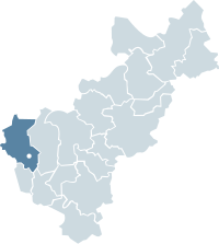 Location of Querétaro within the state