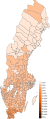 2006: The party's share of the vote by municipality (darker shades indicate a higher percentage of votes)