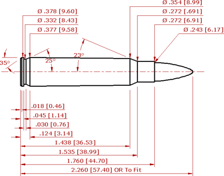 6×45 mm Schematic