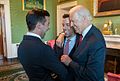 Mosteller with husband Joe Mahshie and Vice President Biden.