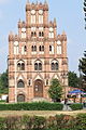 Facade of the town hall in Chojna, Poland.