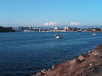 Looking northeast from the South Jetty area of Marina del Rey on September 11, 2011.