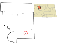 Location of Parshall, North Dakota