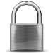 Silver padlock