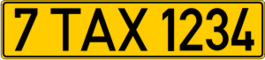 Taxi plate