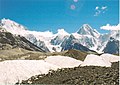 Broadpeak (left) and Gasherbrum IV from Baltoro-Glacier