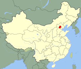 Location of Beijing Municipality within China