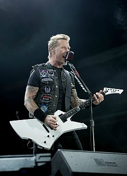 James Hetfield performing with Metallica in 2012