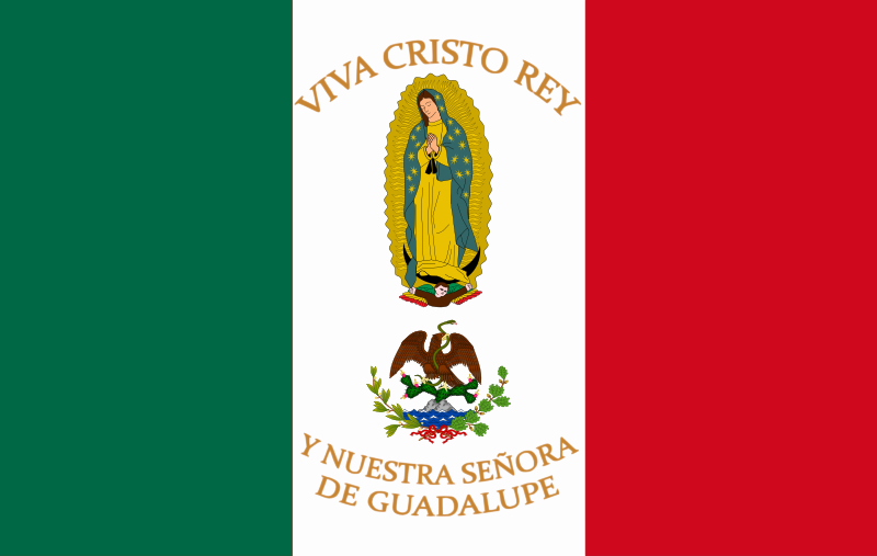 Archivo:Mexico Flag Cristeros.svg