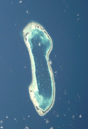 Nukulaelae atoll, Tuvalu, from space