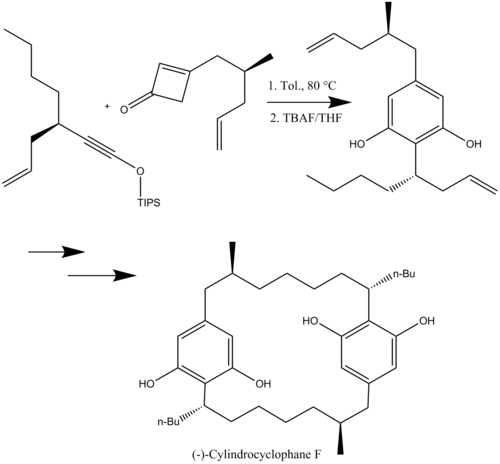 Scheme 18: Benzannulation towards the Synthesis of (−)-Cylindrocyclophane F