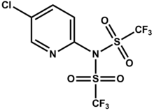 Skeletal formula of Comin's Reagent