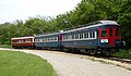 A circa 1907 interurban train operating at IRM in 2003